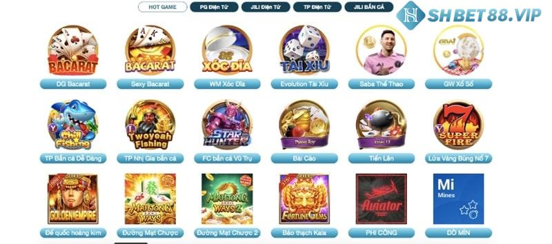 Trải nghiệm kho game khủng trên APP