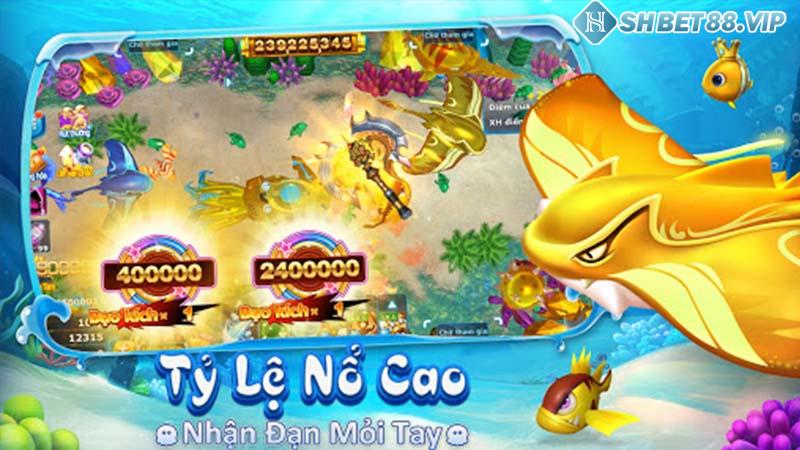 Thiết kế giao diện đồ họa chuẩn đẹp của game vua bắn cá online hấp dẫn nhiều người tham gia